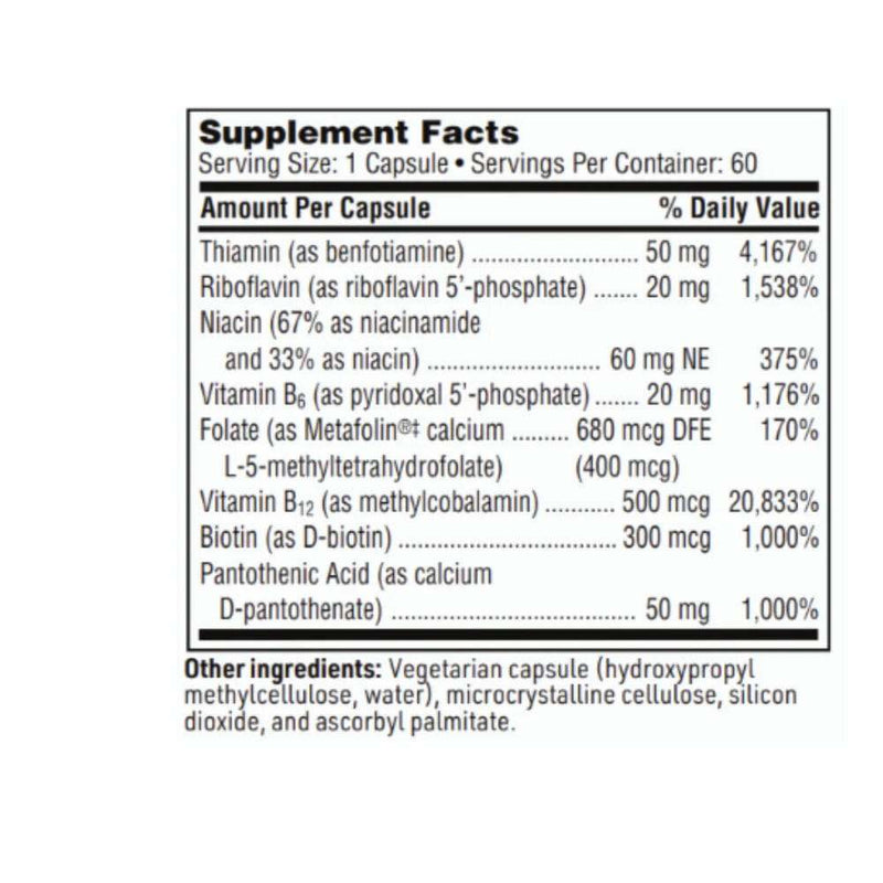 Active B Complex 60 Capsules - Klaire Labs (SFI Health)
