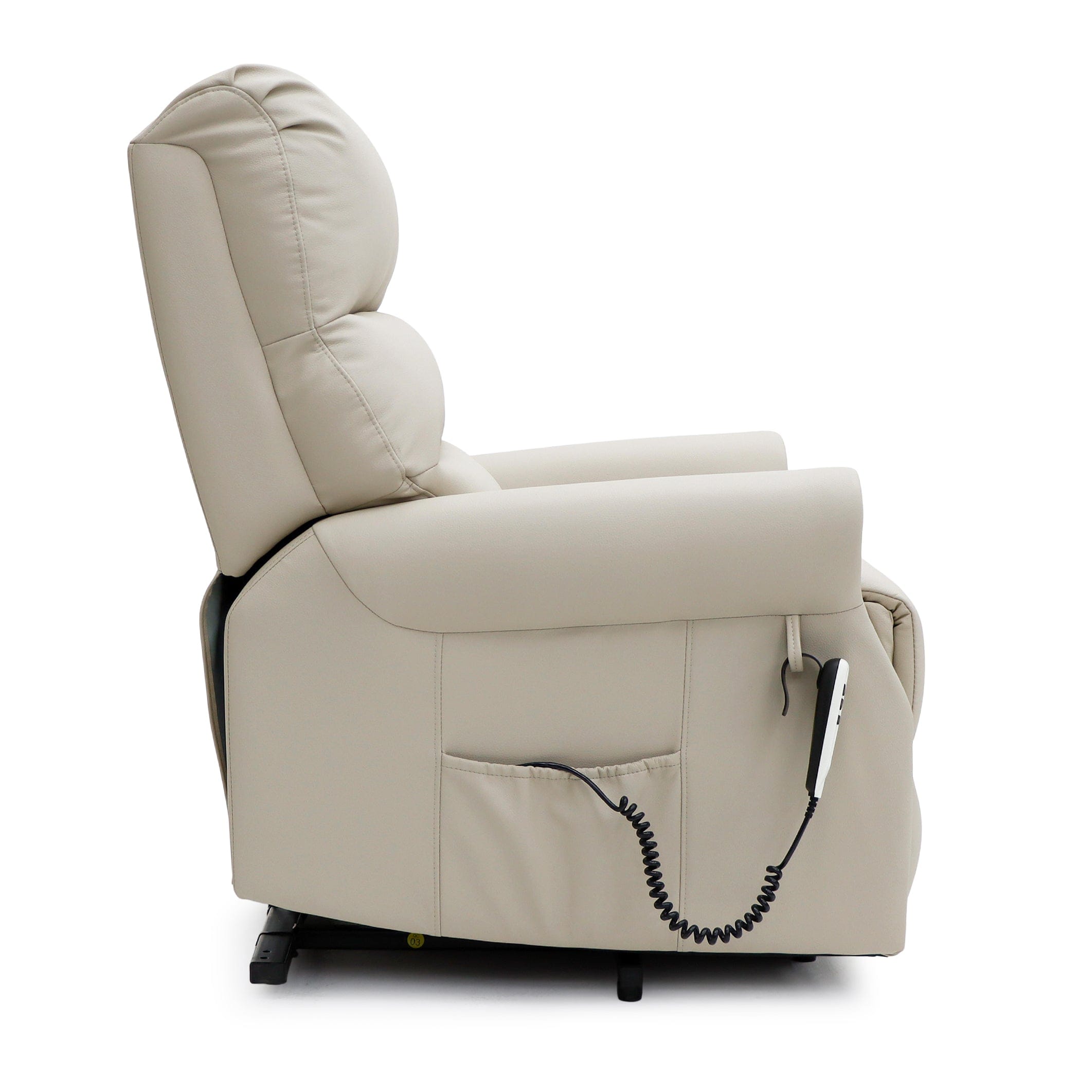 Sillón reclinable Savoy con doble motor - Cuero Cream Air - imagen 3