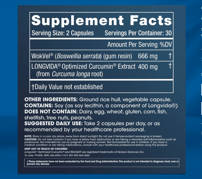 ProHealth Optimized Curcumin Body and Joint (Longvida® & WokVel®) – 60 Capsules – image 4