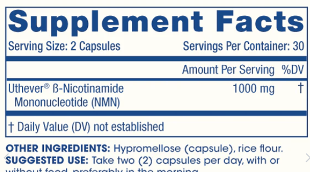 ProHealth NMN Pro 1000 Uthever® NMN 1000mg – 60 Capsules – image 4