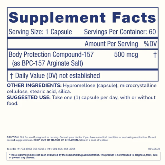 ProHealth Longevity Pure BPC-157 500µg – 60 Capsules – image 4