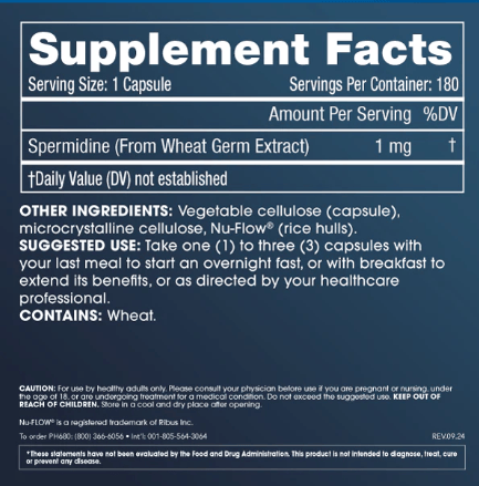 ProHealth Longevity Pure Spermidine 1mg – 180 Capsules – image 4