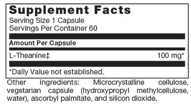 New Beginnings L-Theanine 100mg – 60 Capsules – image 5