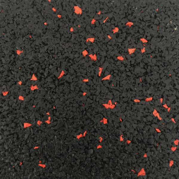 JORDAN Activ Square - Gym Flooring - Black Edge with red fleck 50cm x 50cm x 30mm  - Welzo