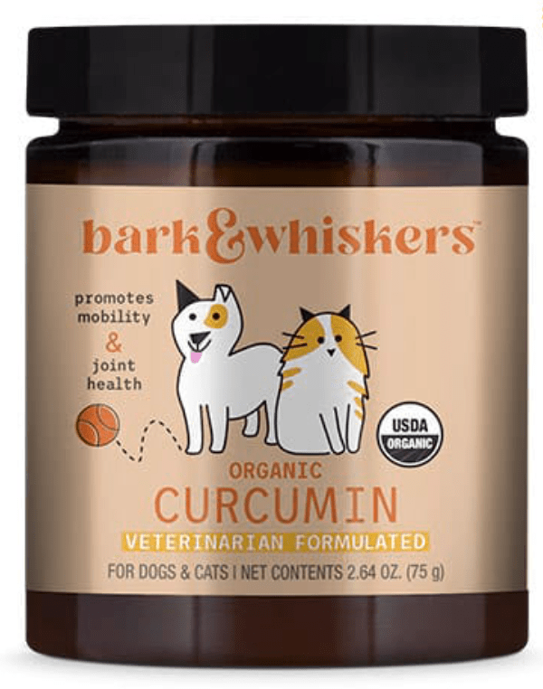 Bark & ​​Whiskers, organisk curcumin til katte & hunde, 75 g - Dr. Mercola