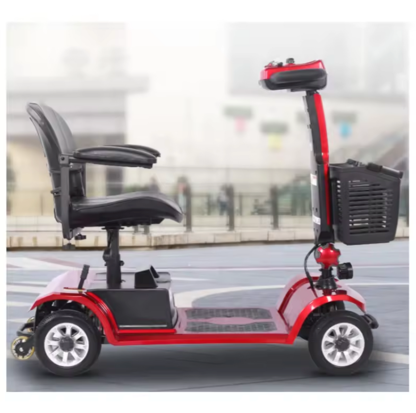 Ultralite Compact Mobility Scooter - Leicht, faltbar und reisefreundlich mit Drehsitz und verstellbaren Armlehnen - ideal für den Gebrauch in Innen- und Außenbereich