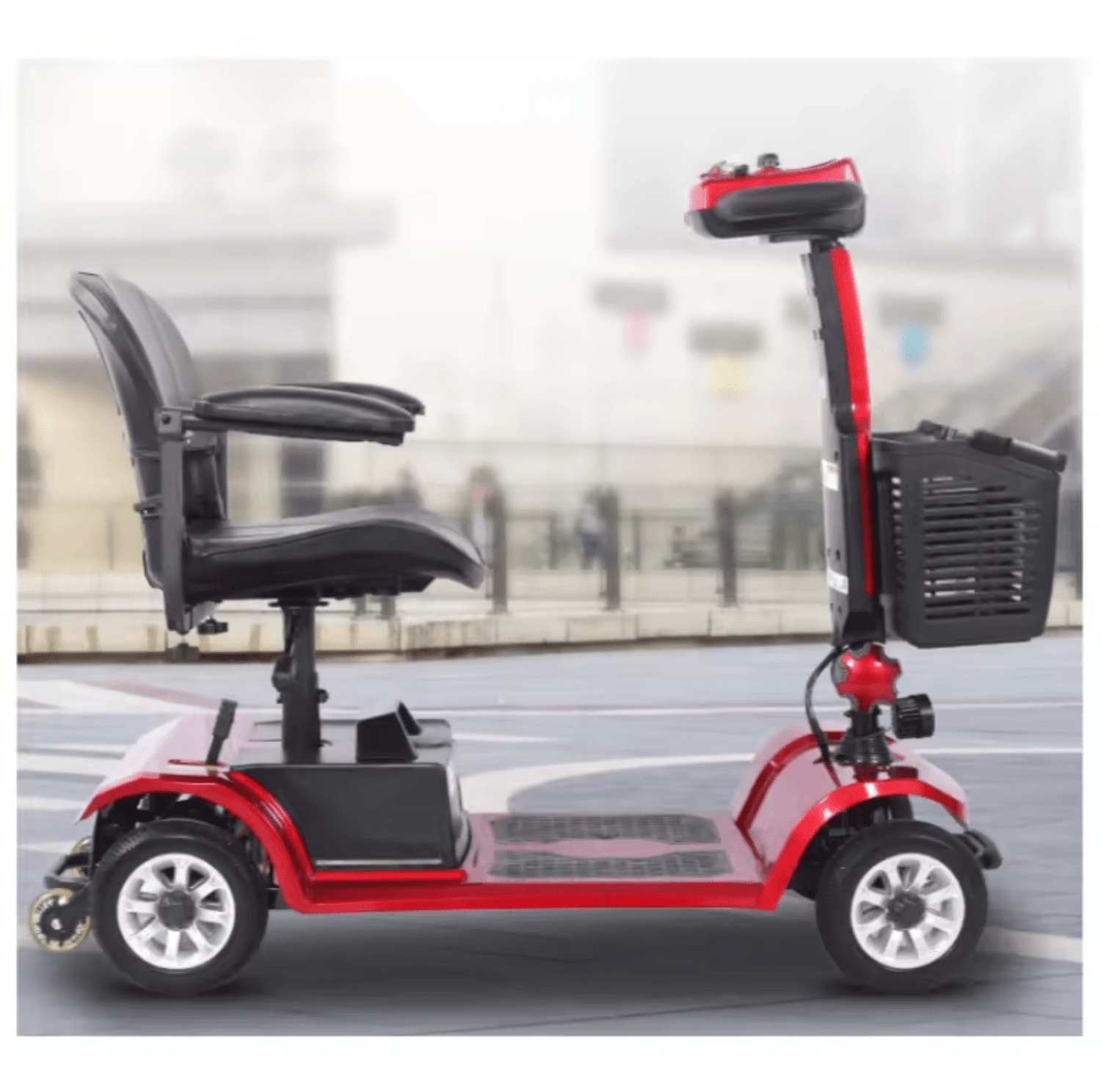 UltraLite Compact Mobility Scooter - Lightweight, Foldable, and Travel-Friendly with Swivel Seat and Adjustable Armrests - Ideal for Indoor/Outdoor Use