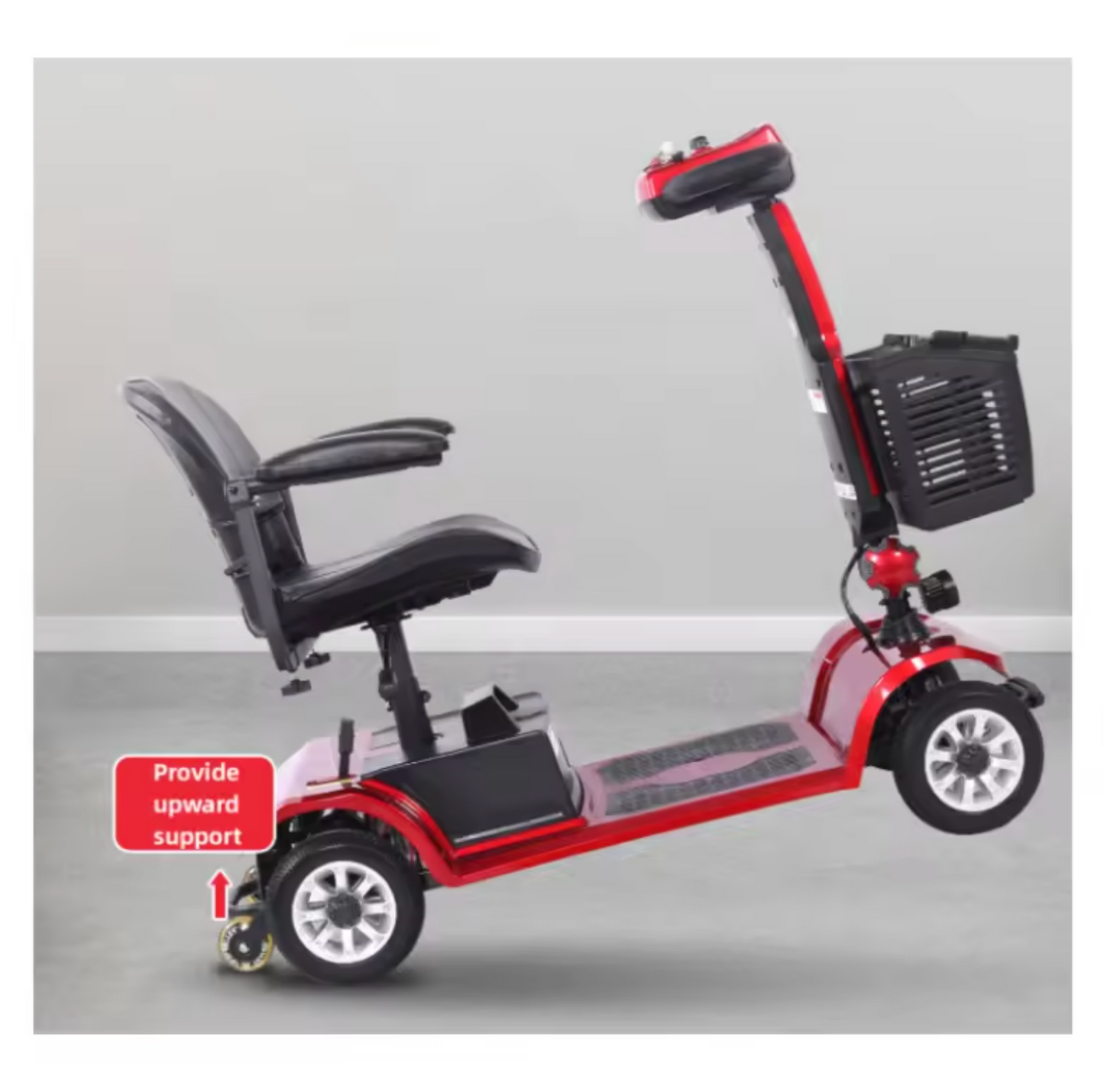 Ultralite Compact Mobility Scooter - Leicht, faltbar und reisefreundlich mit Drehsitz und verstellbaren Armlehnen - ideal für den Gebrauch in Innen- und Außenbereich