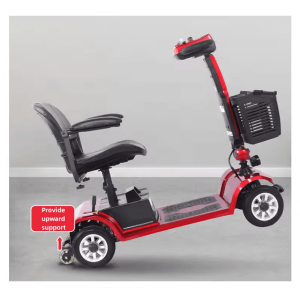 UltraLite Compact Mobility Scooter - Lightweight, Foldable, and Travel-Friendly with Swivel Seat and Adjustable Armrests - Ideal for Indoor/Outdoor Use