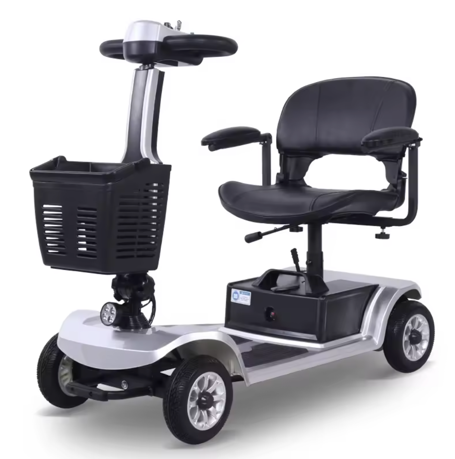 UltraLite Compact Mobility Scooter - Lightweight, Foldable, and Travel-Friendly with Swivel Seat and Adjustable Armrests - Ideal for Indoor/Outdoor Use