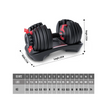 Adjustable Dumbbells 24kg Premium - Home Workout Gym Equipment