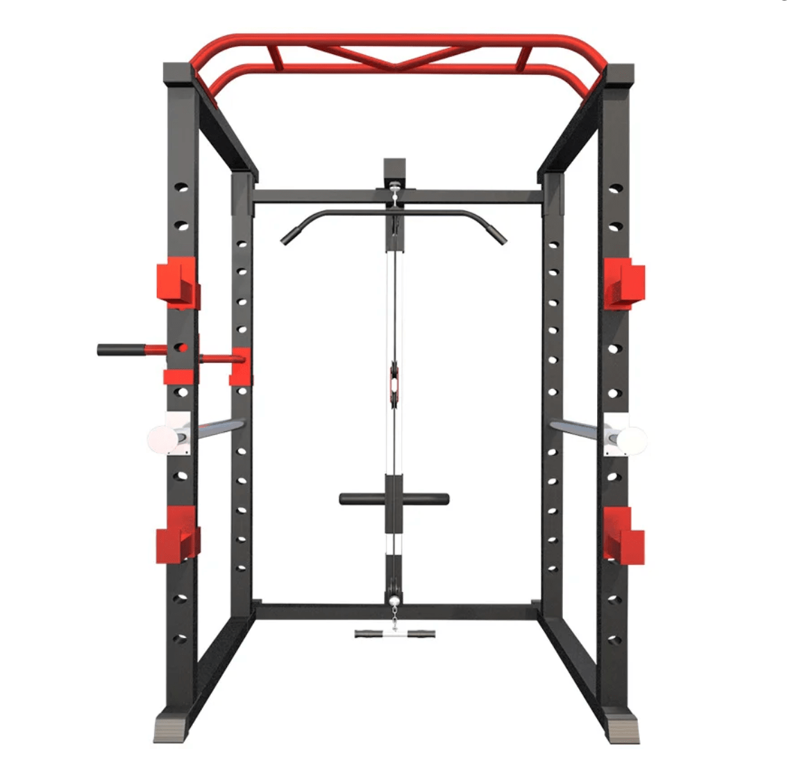 Power Cage Squat Rack ( Multi Function Gym with Cable Pulley System) Techno Gym Life Fit