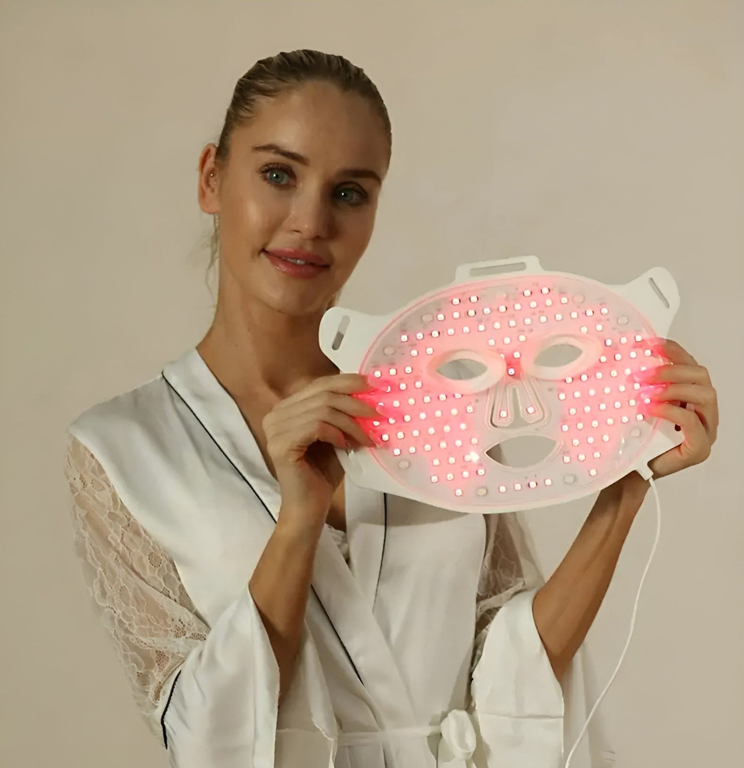 Hud LED RED RED LIGHT THERAPY FACE MASK ANTI-AGING, Collagen Boosting Reducer Rynker