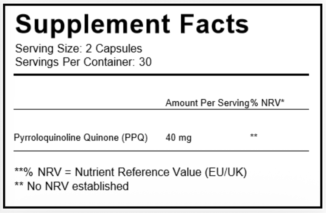 PQQ 20 mg пиролохинолин хинон