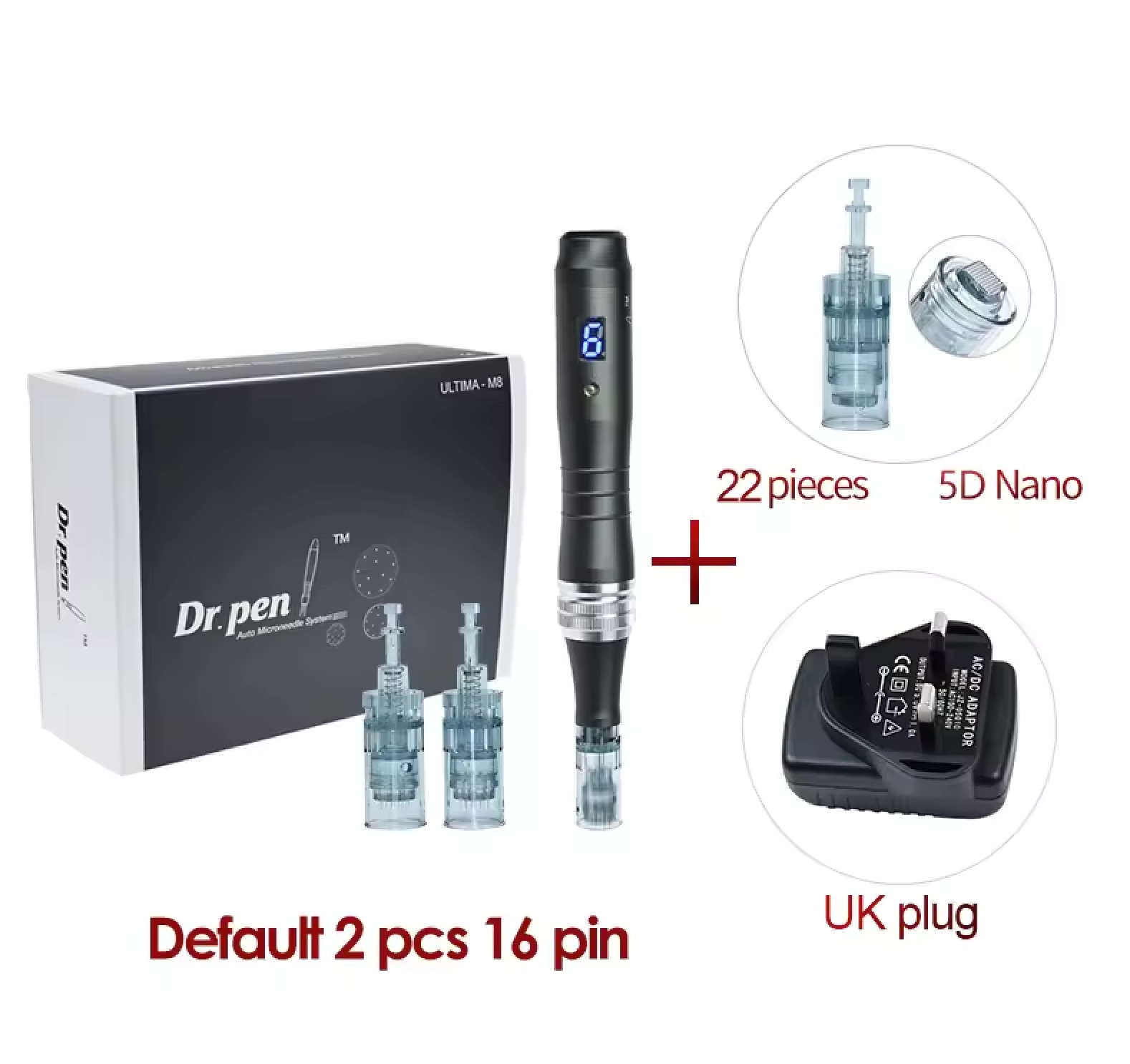 Dr. Pen Ultima M8 Microneedle Wireless Microneedle Skincare Kit - Trattamento MTS professionale