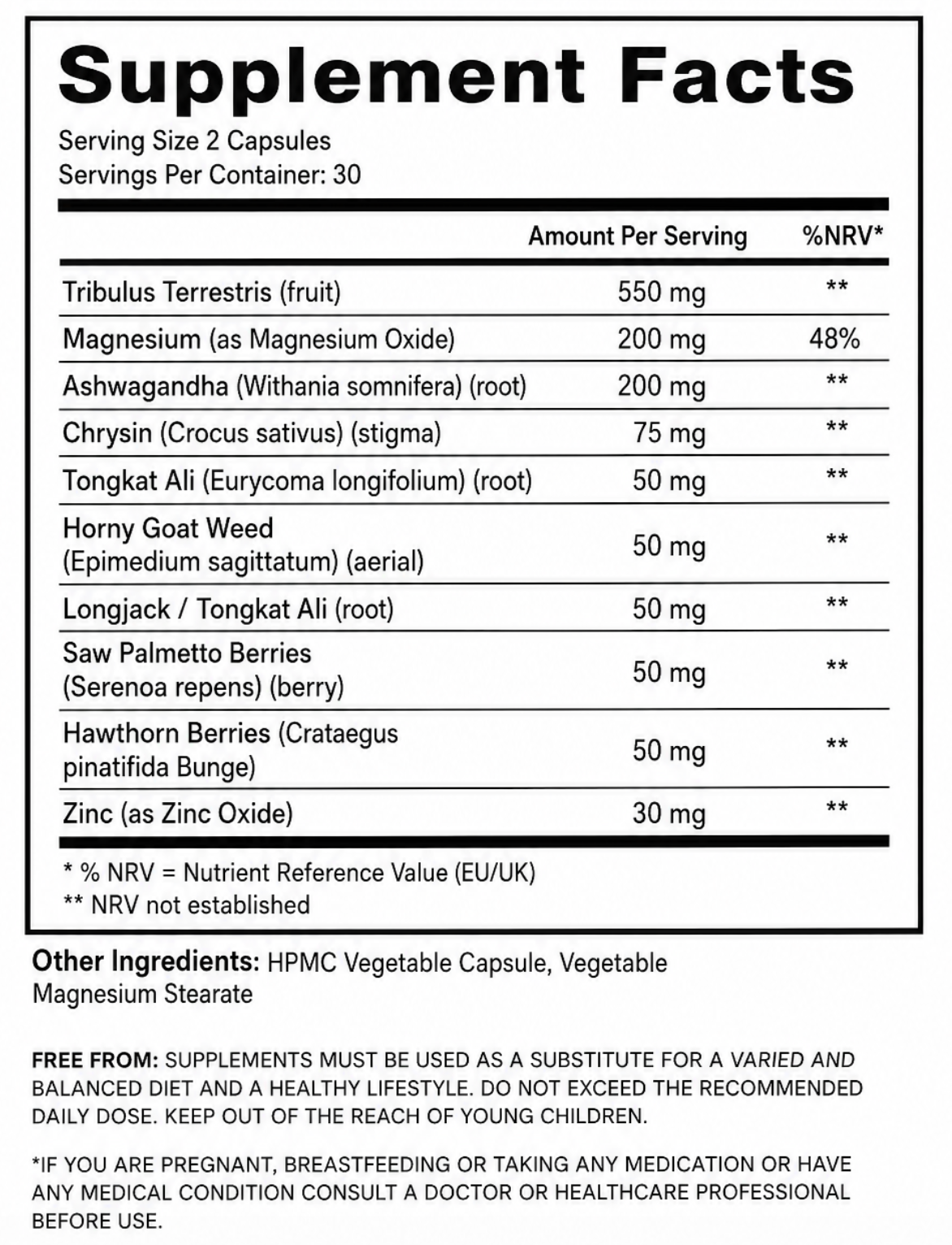 Welzo Ultra Purity TestoMax Testosterone Supplement