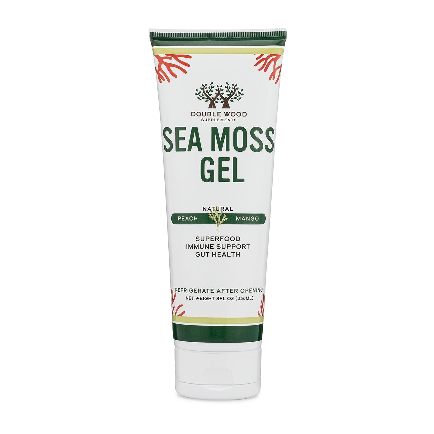 Double Wood Irish Sea Moss Gel - 31 x 8 fl oz servings - Welzo