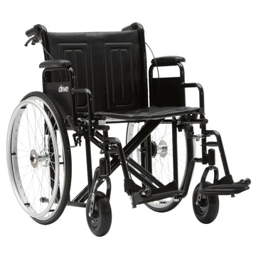 Drive DeVilbiss Sentra EC Bariatric Wheelchair – Heavy-Duty Folding Wheelchair for 31 Stone, 20"–24" Seat Width