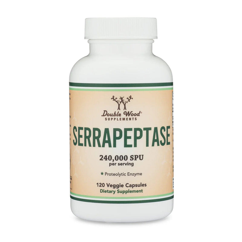 Double Wood Serrapeptase - 120 x 120,000 SPU capsules - Welzo