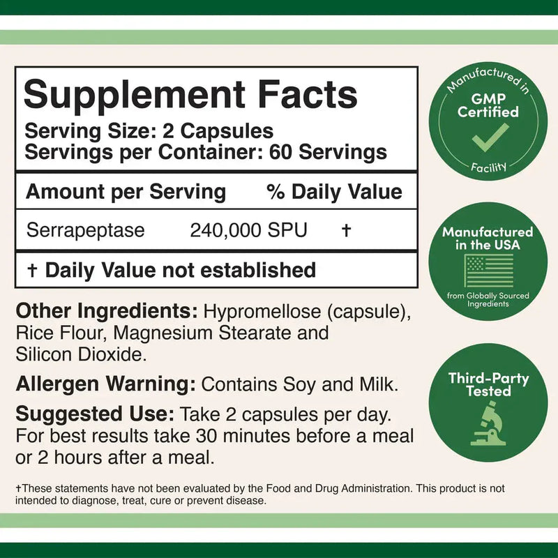 Double Wood Supplements Serrapeptase