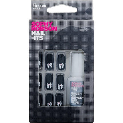 Sophy Robson Nail-Its False Bow Press-On Nails Black