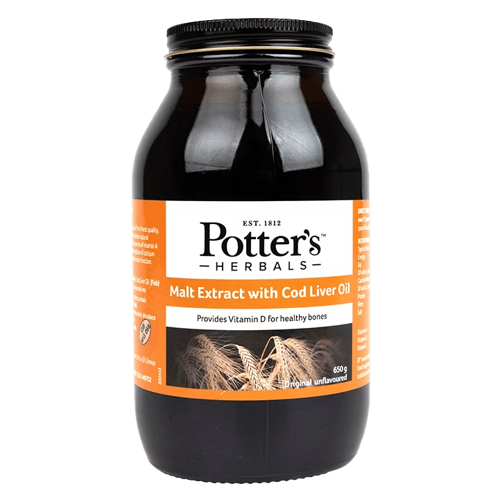 Potters Malt Extract with Cod Liver Oil Original 650g - welzo