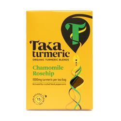 Organic Chamomile Rosehip Teabags, Taka Turmeric