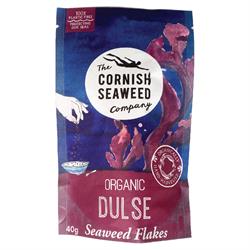 Flaked Organic Dulse Flakes. 40g, The Cornish Seaweed Company