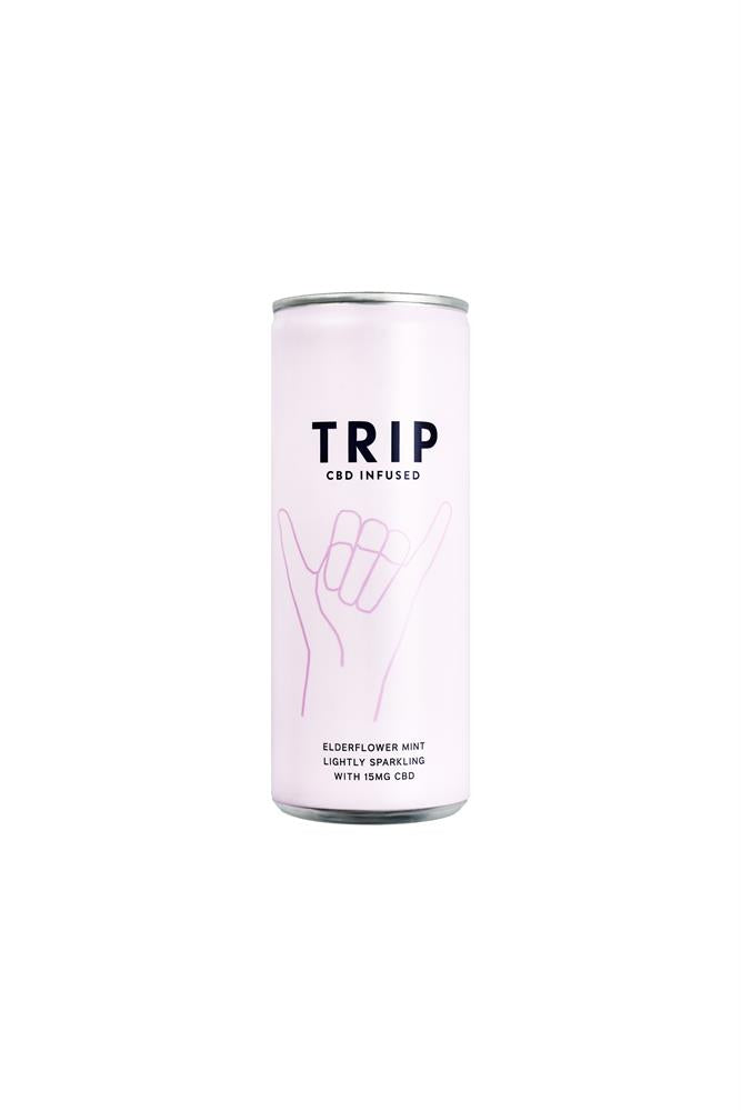 Trip Drink Ltd CBD Infused Drink s adaptogeny - Elderflower máta