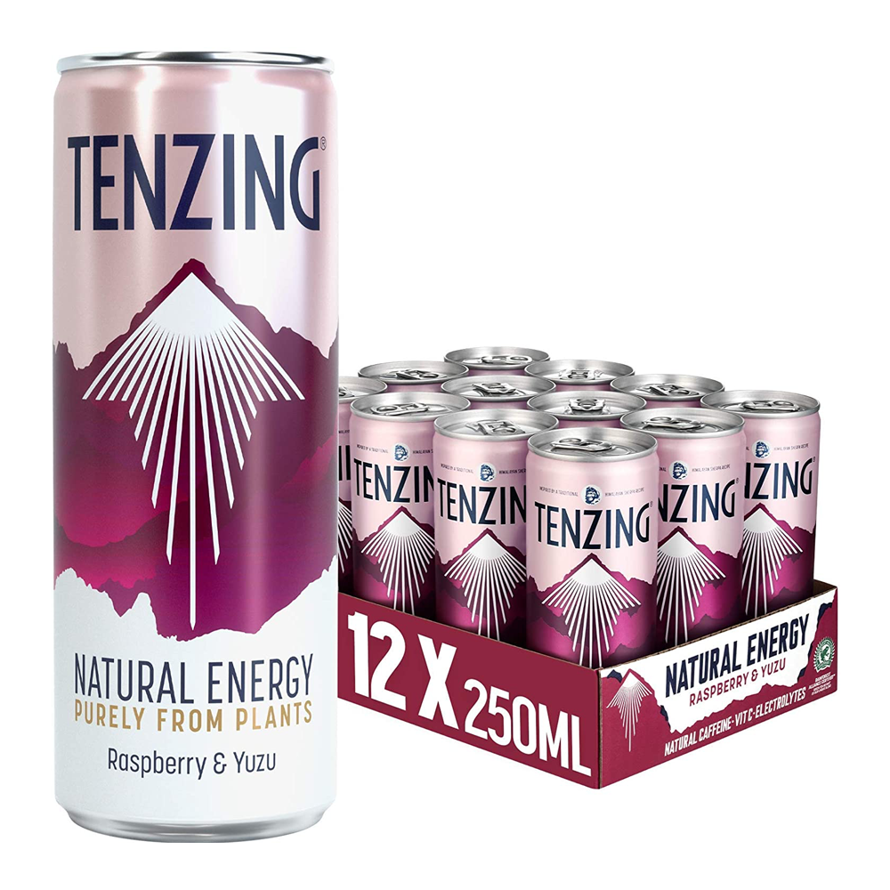 TENZING Natural Energy 12x250ml Raspberry & Yuzu