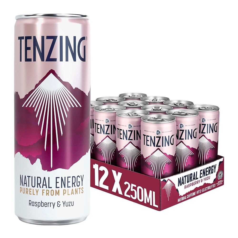 TENZING Natural Energy 12x250ml Raspberry & Yuzu