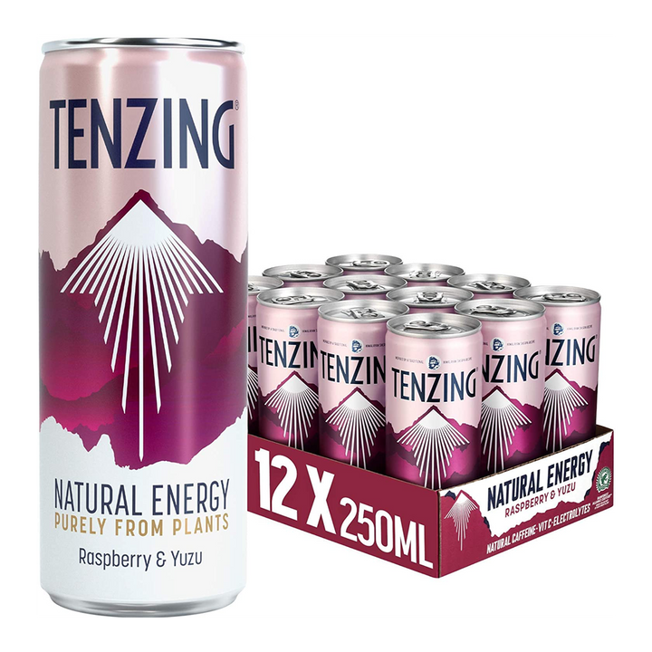 TENZING Natural Energy 12x250ml Raspberry & Yuzu