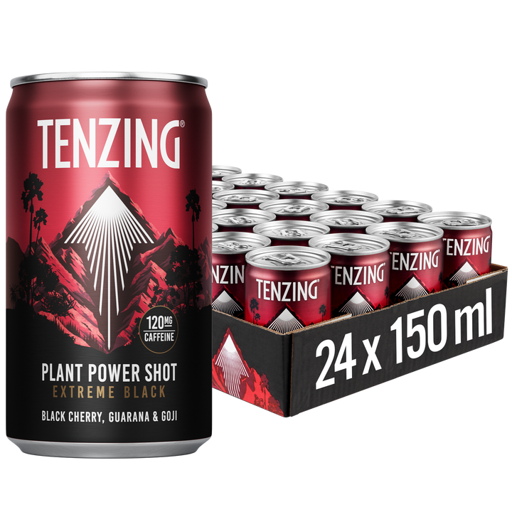 TENZING Plant Power Shot 24x150ml Black Cherry, Guaran & Goij