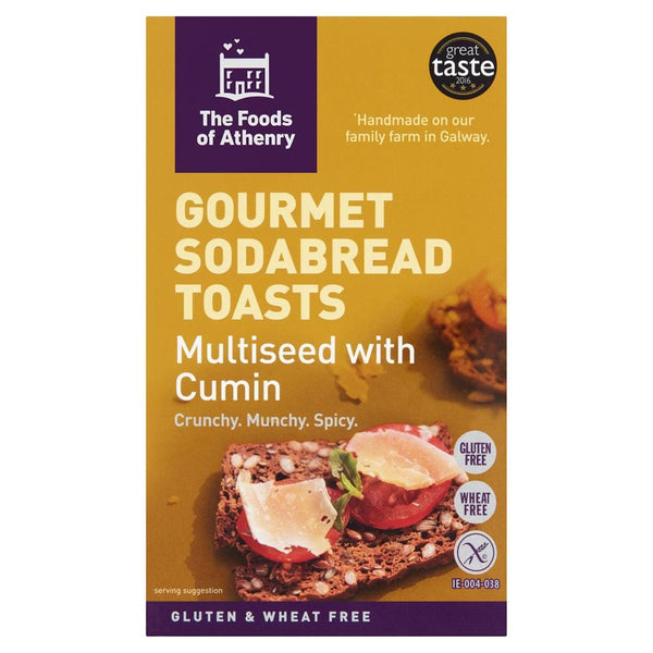 Het voedsel van Athenry GF Multiseed Cumin Toasts 110G