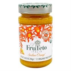 Sicilian Orange+ Organic Reduced Sugar 100% Fruit Spread 250g, Frutteto Italia