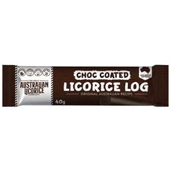 Chocolate Coated Liquorice Log 40g, The Great Australian Licorice