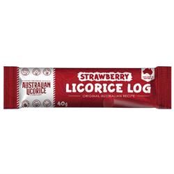 Strawberry Liquorice Log 40g, The Great Australian Licorice