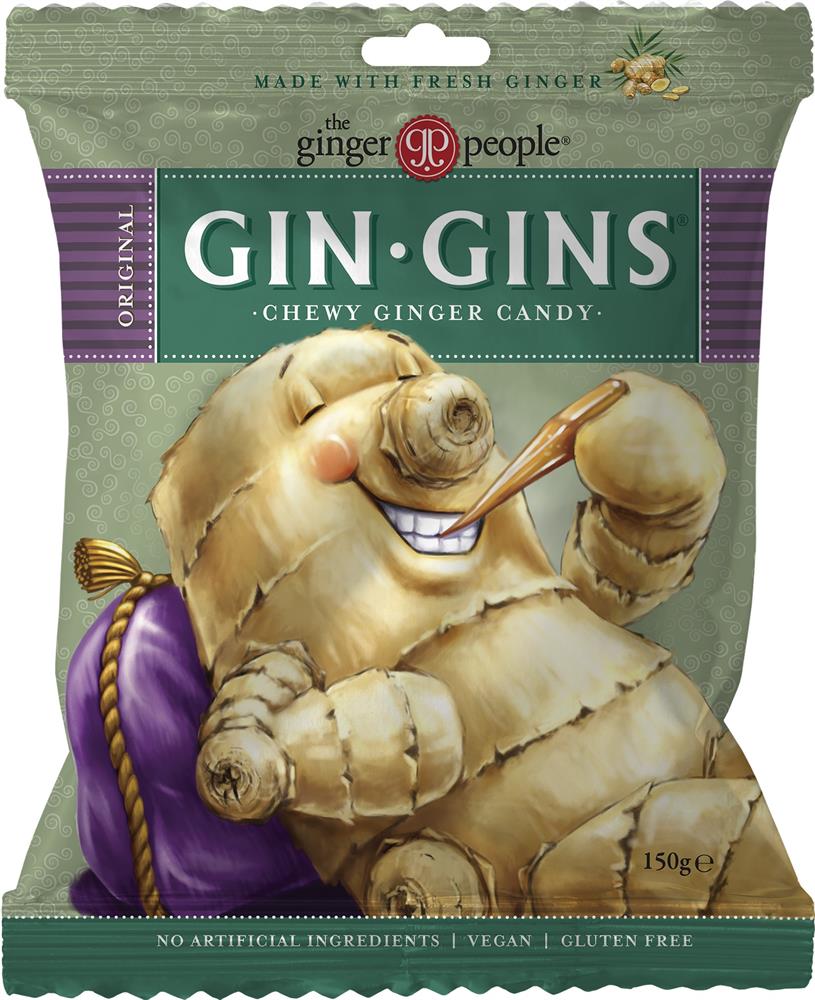 Το τζίντζερ TGP Gin Gin Original Chewy Candy Bag 150gm