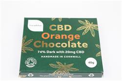 Organic CBD Chocolate Orange Bar 20mg CBD Oil 40g, Themptation