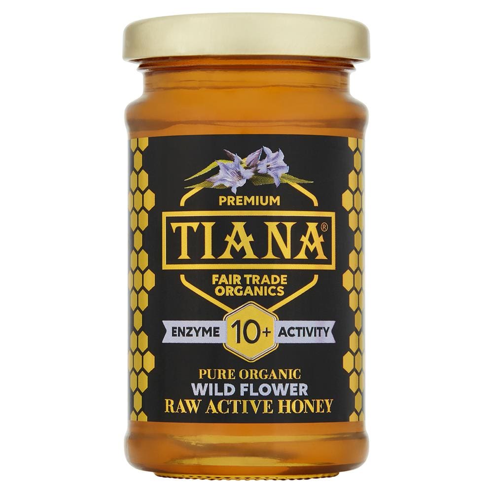 Tiana Tiana Fairtrade Organics bruts actif Wildflower Honey 10+