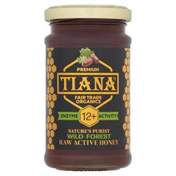 TIANA Fairtrade Organics Raw Active Wild Forest Honey 12+ 250g, Tiana