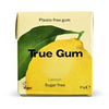 Plastic Free Vegan and Sugar Free Chewing Gum - Lemon 21g, True Gum