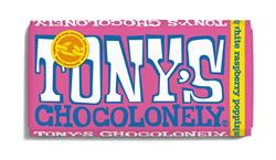 White Chocolate Raspberry Popping Candy Chocolate Bar 180g, Tonys Chocolonely