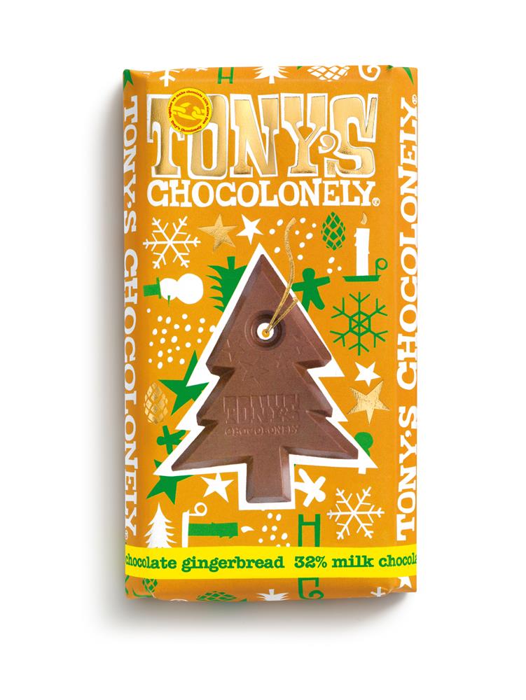 Tonys Chocolonely Milk Chocolate Gingerbread 180g