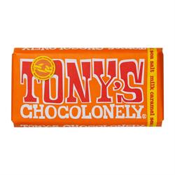 Milk Chocolate Caramel Sea Salt 180g, Tonys Chocolonely