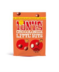 Tony's Chocolonely Littl' Bits Milk Cara Sea Salt & Biscuit 100g, Tonys Chocolonely