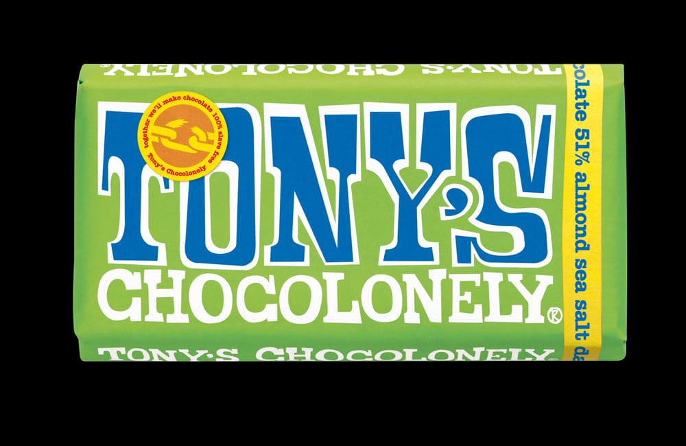 Tonys Chocolonely Dark Chocolate 61% Mandel Meersalz 180g