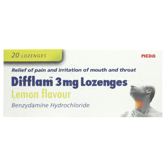 Difflam 3mg Lemon Lozenges Pack of 20 - welzo