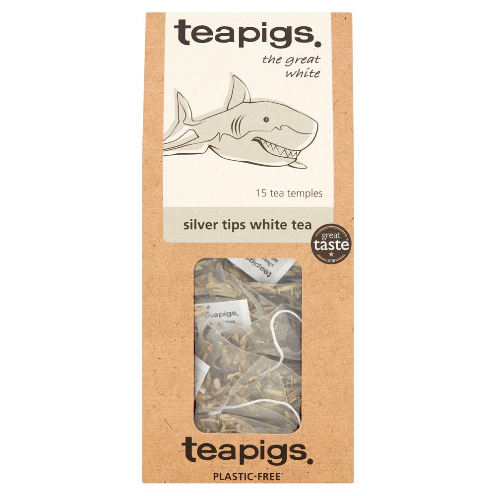 Tapigs puntas plateadas té blanco 15 templos de té