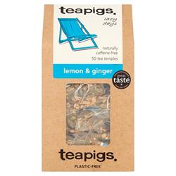 lemon & ginger 50 tea temples, Teapigs